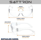 3 Pack Clear Safety Glasses, ANSI Z87.1 Eye Protection for Women Men, Scratch & Impact Resistant Protective Eyewear