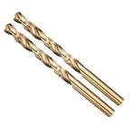 Drill Bit, 5/16" Cutting Diameter (7.938mm), 4241 HSS Black and Gold 118° Cutting Angle Versatile Jobber Bits - (Applications: for Drilling Plastic Wood Soft Thin Metal), 2-Pieces