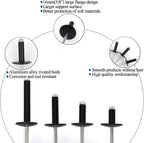 60pcs Black Large Flange Blind Rivets, Aluminum,Flange Diameter 5/8" (16 mm),Pop Rivets Assortment Kit Blind Rivet,3/16" x 3/4" Inch,Grip Range(13-16mm)