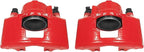 Power Stop Caliper Set for Chevrolet Dodge GMC Select Models Front Pair of High-Temp Red Powder Coated Calipers S4297