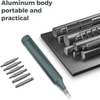 Screwdriver - Screwdriver Set 23-in-1 with 11Pcs Double End S2 Steel Precision Bit Set, Mini Phillips Torx Bits Ideal for Glasses Watch Phone and Electronics Repair