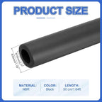 uxcell Pipe Insulation Tube Foam, 11/16" ID x 1/4" Thick x 1.64ft Foam Pipe Cover Non-Slip Hollow Tubing Guitar Air Conditioner Stand Fitness Equipment Handles, Black