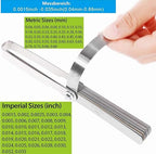 Feeler Gauge Set Steel Thickness Gauge 32 Blades, 0.04-0.88 mm (0.0015-0.035 Inch) Metric/Imperial, for Measuring Gap Width and Thickness for Guitar, Spark Plug, 3D Printer, Piston Measure.