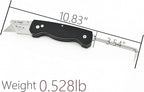 ZY891 Folding Utility Knife with Seam Tester, 10.83 inch Length, Oxford Bag, 20 Replacement Blades