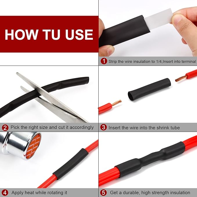 Chanzon 2:1 Ratio 1" (25mm) Heat Shrink Tubing 3.3Ft Roll (1M Total Length) White Polyolefin Sleeving Wrap Shrinking 2 to 1 1pcs