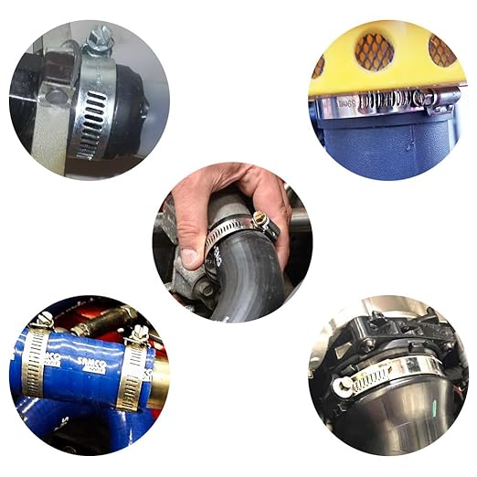 LOKMAN 20 Pack Stainless Steel Hose Clamp Adjustable 3/4'' - 1-1/8'' (19-29mm) Worm Gear Hose Clamp, Metal Fuel Line Pipe Clamp for Plumbing, Automotive And Mechanical Application