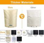 Backflow Preventer Cover Insulated (5˚F) with Thicker 7 Layers Fabric - 16" W x 20" H with Aluminum Foil Backflow Cover for Winter Pipe Freeze Protection - Sprinkler Covers for Outside