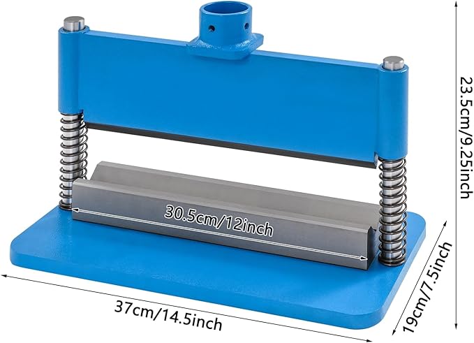 12" Press Brake Attachment for 12&20 Ton Hydraulic Press, 3/16" Bending Thickness Press Brake Attachment, Heavy-Duty Metal Bending Accessories for Metal Sheet Bending Forming Shapes (Blue)