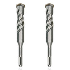 2-Piece 7/8" SDS Plus Drill Bits Rotary Hammer Drill Bit Set, Carbide Tipped for Drilling Concrete Cement Porcelain Tiles Ceramic Pots Stone Brick, Diameter 22mm, 160mm Long, SDS Plus Shank