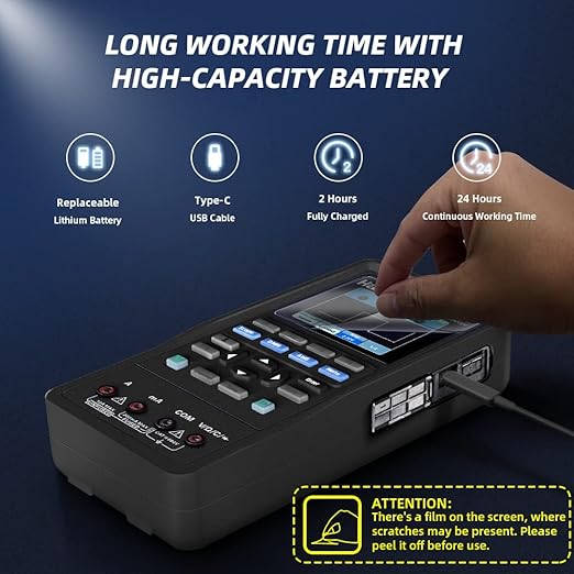 Hantek 2D72 Handheld Oscilloscope 70MHz Waveform Generator Multimeter 3 in 1 Multifunction Tester 2CH+AFG+DMM