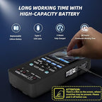 Hantek 3in1 Handheld Oscilloscope, 40MHz 2CH Automatic Digital Oscilloscope, Multimeter, Waveform Generator with LCD Color Screen, Chargeable with Replaceable Lithium Battery, 2CH+AFG+DMM 2D42