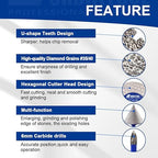 SHDIATOOL Diamond Tile Drill Bits Kit 13pcs, Porcelain Hole Saw Sets, Core Bits Cutter for Drilling Ceramic Marble Granite (6/8/10/20/25/28/32/35/45/65MM/2/4.5"/6MM)