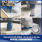 Diamond Core Drill Bit Set - BRSCHNITT 10pcs Tile Hole Saw Kit Diamond for Porcelain Tile Ceramic Marble Granite Drilling,Finger Chamfer Bit