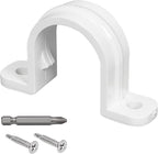 20 Set PVC conduit pipe strap clamps Φ20 MM - SCH 1/2 IN,Two Hole plastic pipe clips