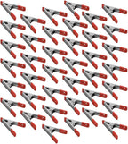 Wideskall® 4" inch Metal Spring Clamps w/Red PVC Coated Handle and Tips (Pack of 40)