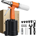 Proster Pneumatic Riveter - 3917LBF Pulling Pneumatic Rivet Gun, Heavy-Duty Air Pop Riveter 3/32", 1/8", 5/32", 3/16" and 1/4" Capacity