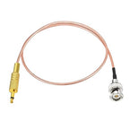 Yuslao BNC Male to 3.5mm Plug Mono TS Audio Extension Cable 50cm 1.6ft for Ham Radio Shortwave Radio Oscilloscope Signal Generator CCTV Surveillance etc (2-Pack)