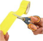 Westcott ‎14881 5-Inch Non-Stick Titanium Scissors For Office and Home, Yellow/Gray
