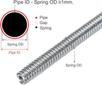 MECCANIXITY Spring Tube Bender OD 6.5mm/0.26" Steel Spring Pipe Copper Tubes 1100mm/43.31" Long for 3/8" Copper Pipe(10mm) in Home Renovations,Electrician Wiring Bending Pipe(insert-pipe use)