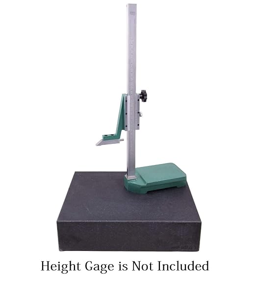 HHIP 4401-2418 Black Granite Surface Plate, Grade A, Ledge 0, 24" Length x 18" Width x 3" Height, +/000075" Accuracy, 150 lb. Weight