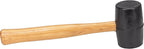 VAUGHAN Solid Rubber Mallet, Quality Rubber 20 oz Head, Made In The USA, Hardwood Handle, RM2B, VN57431