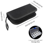 Wood Rasp File Kit - 12 Assorted Small Metal Needle Files Set with Bristle Brush and Hand Strap Carrying Case (Rasps included 2 Sizes of Flat, Pointed Flat, Round, Half Round, Square, Triangle)