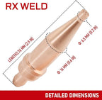 RX WELD 0-1-101 Acetylene Cutting Torch Tips, Fit V-Style Heavy Duty Torch - Pack of 2