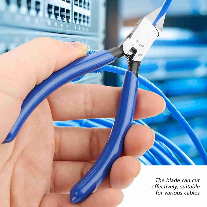 4" Mini Electrical Diagonal Pliers Cable Pliers High Hardness Wire Cable Snips Flush Cutter Snips Cutting Nippers Tools (1 PCS)
