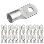 SELTERM 25pcs 2/0 AWG 5/16" Stud Marine Grade Tinned Copper Battery Cable Lugs, 00 Gauge Ring Terminals, UL Wire Lugs Electrical Battery Cable Ends, Tinned Copper Lugs Battery Terminal Connectors