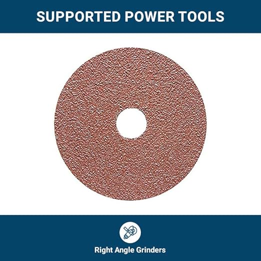 Benchmark Abrasives 4 1/2 Inch Sanding Discs Aluminum Oxide Resin Fiber Grinding Disc for Grinding, Stripping on Wood, Fiberglass, Metal, 7/8" Arbor Angle Grinder Sanding Disc, 25 Pack - 36 Grit
