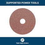 Benchmark Abrasives 4 1/2 Inch Sanding Discs Aluminum Oxide Resin Fiber Grinding Disc for Grinding, Stripping on Wood, Fiberglass, Metal, 7/8" Arbor Angle Grinder Sanding Disc, 25 Pack - 24 Grit