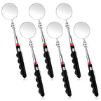 6 Pcs Telescoping Inspection Mirror Retractable Mechanical Mirror Extendable Long Handle Telescoping Mirror 360 Rotation Under Vehicle Detection Mirror for Technicians Mechanics Contractors