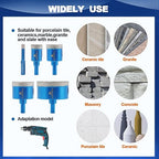 Tile Hole Saw Kit Diamond- BRSCHNITT 11pcs Diamond Core Drill Bit for Porcelain Tile Ceramic Marble Granite Drilling Triangle Shank