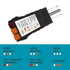 Outlet Tester, Circuit Tester for Grounding Products, AC Electrical Receptacle Tester for North American Outlets, Black