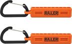Screwdriver Bit Holder Storage Organizer – Railer 10-Hole Orange Bit Holder with Carabiner - 2 Pack