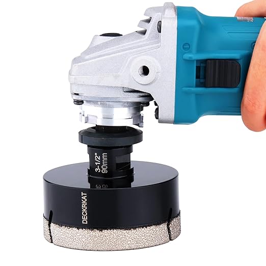 Diamond Hole Saw, 3-1/2" Hole Saw for Tiles Granite Marble Ceramic Glass Porcelain, 90mm Core Drill Bit with 5/8-11 Thread for Angle Grinders & Wet Polishers