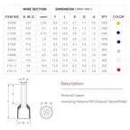 HKS 1000PCS Wire Ferrule Connectors - AWG 18-1.0mm² Copper Barrel Pin Cord Ends Insulated Ferrules Terminals - E1008 Yellow