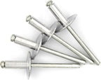 60 Pcs Large Flange Blind Rivets, Aluminum,Flange Diameter 5/8" (16 mm),Pop Rivets Assortment Kit Blind Rivet (3/16"×9/16"(4.8×13mm))
