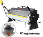 KAKA INDUSTRIAL Box and Pan Brake, 50-Inch Sheet Metal Brake, 16-Gauge Capacity Metal Break, 4-Inch Box Depth, 5/8-Inch Beam Adjustment Press Brake BP-1650