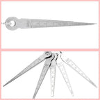 Metal Ruler-Style Feeler Gauge Set - 10 Blades Stainless Steel Gap Measuring Tool (0.04-0.40" & 1-10mm), 0.001" Accuracy for Valve/Spark Plug