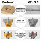FivePears Forstner Drill Bit 3/8 inch Shank, 13/16 inch Cutting Diameter, Carbide Tipped Wood Hole Saw Auger Opener, Hole Opener Hinge Hole Cutter for Woodworking, Plastic, Plywood Products