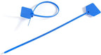 8 in Marker Nylon Cable Ties, Plastic Water Proof Tags, Self-Locking Written-on Cable Marker, Security Seals Label for Cabling, Wire Marking Label, Shipping Hanging Tags - Blue/ 100pcs