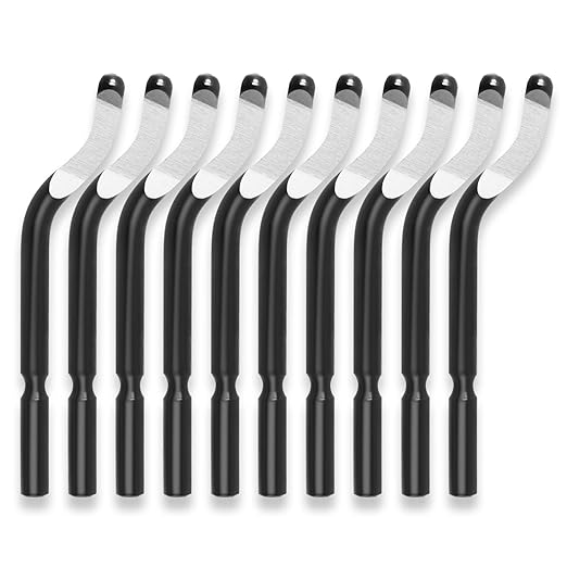 10PCS High-Speed Steel Deburring Blades Set – BS1010 Rotary Burr Removal Blades for Metal, Plastic, Aluminum, Copper, and Wood (Handle Not Included)