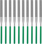 10PCS Diamond Files Flat Set,Precision Needle File Set,Super Hard Black Nickel Coated Alloy File,Diamond Coated Files for Filing Metal,Ceramic,Stone,Jewelry,Glass.120 Grit,5×180mm