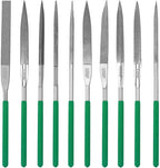 Diamond Files Set,10PCS Precision Needle File Set,Super Hard Black Nickel Coated Alloy File,Diamond Coated Files for Filing Metal,Ceramic,Stone,Jewelry,Glass.120 Grit,5×180mm