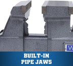 Wilton Reversible Bench Vise, 5-1/2" Jaw Width, 6-3/4" & 10-3/4" Jaw Opening, 3-3/4" Throat (Model 4550R)