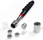 Magnetic Telescoping Pick Up Tool, Preciva Magnetic Picking Tool with LED Flash Light Retriever Wand 19.5to 68 CM Telescopic Magnet Stick(ONE PACK)