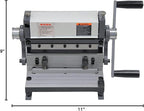 KAKA INDUSTRIAL Metal Brake,8-inch, 3-In-1 Combination Shear Brake Roll Machine,20-Gauge Shear, 90° |Slip Roll Machine for Bending Rolling 3-IN-1/8