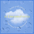 On-the-Go Body Cleansing Cloths Unscented - 30 CT Large, Biodegradable Wipes for Instant Freshness - Perfect for Travel, Post-Workout, and Quick Clean-Ups