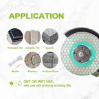 4-1/2" Diamond Tile Saw Blade - FACHLICH 115mm 2pcs Cutting Wheel for Cutting and Grinding Porcelain Ceramic Tile Marble Artificial Stone